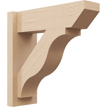 Ekena Millwork 5 1/2-in W x 16-in D x 16-in H Funston Slat Rough Cedar Woodgrain TimberThane Outlooker, Primed Tan OUTUR055X16X16FST24RCPR